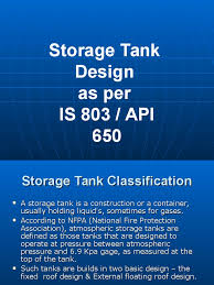 Welded steel tanks for oil storage. Tank Design As Per Is803 And Api650 Gases Applied And Interdisciplinary Physics