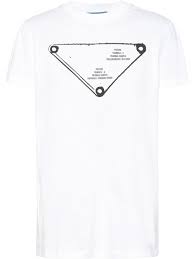 Enjoy free shipping, returns & complimentary gift wrapping. Prada Triangle Logo Crew Neck T Shirt Farfetch In 2021 Neck T Shirt Triangle Logo Prada
