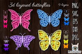 Download 3d Layered Butterfly Svg Bundle Multilayered Svg Laser Cut 1271133 Cut Files Design Bundles