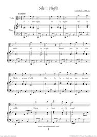 This is a challenging key for a beginner piano player and so i have kept the left hand very simple. Free Silent Night Sheet Music For Viola And Piano High Quality