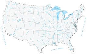 Maps of countries, like canada and mexico; Major Rivers Map Of The Us Us Lake Map Whatsanswer