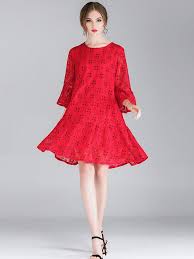 New Edith S Reveling Lace Cocktail Dress With Dropped Waist And Ruffled Skirt With Images Cocktail Dress Lace Floral Knit Dress Dresses