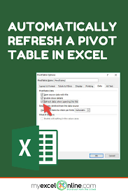 Automatically Refresh A Pivot Table Myexcelonline Microsoft Excel Tutorial Excel Shortcuts Excel Tutorials