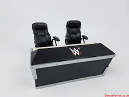 Wwe Elite Mattel Announcers Table Tv Monitors Chair Announcers Chair Elite Mattel Monitors Nxt Smackdown Table Wrestlemania Wwe Wwe Elite