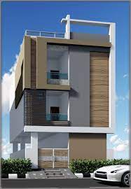 This cad design has been drawn in elevation view. Pin By Sravan Kumar On Designs House Front Design Duplex House Design House Main Gates Design