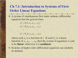 Ppt Ch 7 1 Introduction To Systems Of First Order Linear Equations Powerpoint Presentation Id 4243397