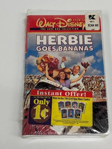 Herbie Goes Bananas (VHS) Love Bug Collection Brand New Sealed – Fandoms  Treasure