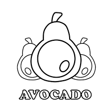 There are tons of great resources for free printable color pages online. Avocado Fruit Coloring Page Healthy Food Coloring Page For Children 3158603 Vector Art At Vecteezy