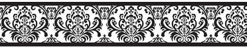 Black And White Wallpaper Borders Uk Isabella Black And White Damask Wall Border Damask Wall Black And White Wallpaper Sweet Jojo Designs