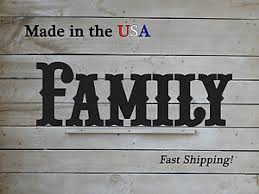 Let me make your custom family name sign an heirloom that will last for generations using 1/8 thick solid steel. 6 Piece Metal Family Sign Metal Word Art Living Room Decor Family Signs W1117 Ebay