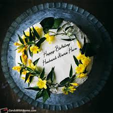 Happy Birthday Images For Husband With Name Beautiful Birthday Cake For Husband With Name Edit Cakes With Name Generator Cake For Husband Birthday Cake For Husband Birthday Cake Pictures