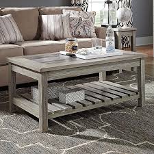Take your 2x10s at 33 that you previously cut, put keg jib holes into two of them pointing to the side with the next 2x10 will sit. Signature Design By Ashley Coffee Table Coffee Table Farmhouse Coffee Table Coffee Table Inspiration