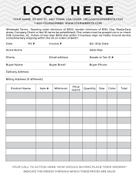 Sell Jewelry Wholesale Order Form Order Form Template Business Plan Template Photography Order Form