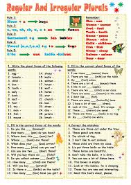 Choose from 500 different sets of flashcards about irregular plurals on quizlet. Regular And Irregular Plurals English Esl Worksheets For Distance Learning And Physical Classrooms