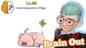 Sering main game brain out? Coba Bangunkan Si Piggy Brain Out Level 51 60 Youtube
