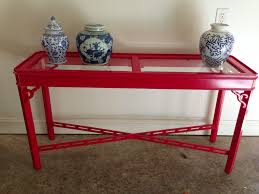 Red High Gloss Painted Sofa Console Table Painted Sofa High Gloss Paint Entryway Tables