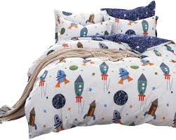 If space and clutter are issues for your child, then you need to consider investing in bedroom sets that come with storage. Amazon Com Brandream Kids Bedding Set Full Size Cotton Boy Girl Outer Space Galaxy Duvet Cover Set Explorer Adventurer Bedroom Set Reversible No Comforter Included Home Kitchen