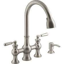 This is a classic in american kitchens. Houzer Regal Traditional Single Handle Standard Kitchen Faucet With Ceradox Technology In Brushed Brass Regba 160 Bb The Home Depot Kitchen Faucet Kitchen Faucet With Sprayer Kitchen Faucets Pull Down
