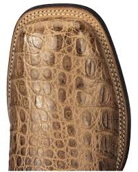 This men's cowboy boots features caiman tail pelt on the foot covering, and just above that is a stitched decorative 13 inches leather shaft. Dan Post Denver Bay Apache Flank Caiman Cowboy Boots Square Toe Boot Barn
