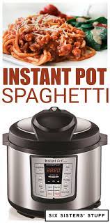 Easy Instant Pot Spaghetti From Sixsistersstuff Com Instant Pot Spaghetti Recipe Instant Pot Recipes Easy Instant Pot Recipes