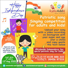Fiction, cnf, poetry, and flash prose (up to 750 words). Patriotic Song Singing Competition For Adults And Kids Music Contest Event Nearby Online Allindia Schoolconnects