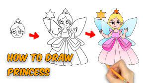 Share your videos with friends, family, and the world How To Draw Cute Princess For Kids Step By Step Video Youtube