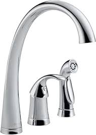 Delta kitchen faucets with sprayer repair. Delta Faucet Pilar Single Handle Kitchen Sink Faucet With Side Sprayer In Matching Finish Chrome 4380 Dst Touch On Kitchen Sink Faucets Amazon Com