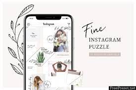 It comes with psd files, easy editable and fully customizable for your design needs. Fine Instagram Puzzle Template 2740549