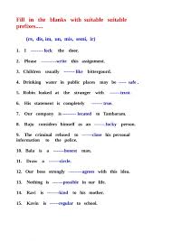 Préfix — préfix, ixe (pré fiks, fi ks ; Prefixes Interactive Activity For Grade 8