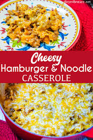 Cheesy Hamburger And Noodle Casserole Is An Easy Dinner Recipe Made With Ground Beef Noodles Tomato Soup In 2020 Casserole Recipes Using Ground Beef Noodle Casserole