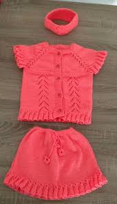 Baharlik Guzel Yapimi Kolay Bir Takim Etek Yelek Volanli Takim 1 2 Yas Alintidir Malzemeler Nar Cicegi Bebe Yunu 3 Baby Knitting Patterns Bebek Etek Etek