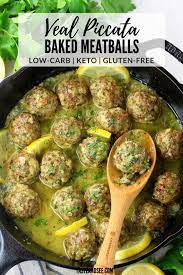 Veal Piccata Meatballs Ground Veal Recipes Veal Recipes Veal Piccata