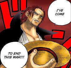 This scene is one of the most epic and satisfying scene in one piece. Akagami Shanks Discovered By Hikken No Aza On We Heart It