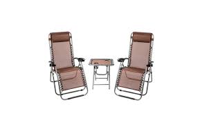 Weighing in at only 11 pounds, this zero gravity folding chair is one of the most compact and portable options on the market. Up To 55 Off On 3 Pcs Zero Gravity Chair Pati Groupon Goods