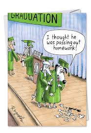 Funny ladder of success graduation card. Dog Graduation Funny Greeting Card