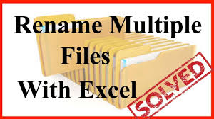 How To Rename Multiple Files At Once Using Excel Excel Tutorials Excel Tutorial