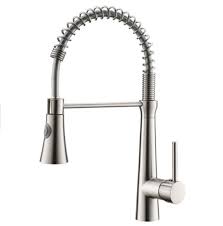 This commercial style faucet is made of brass material, single handle controls cold and hot water, with single hole installation, is easy to be installed.brushed nickel finish make the kitchen faucet has long service life.also the pull down kitchen faucet has pull out sprayer. China Quality Pull Out Sprayer Kitchen Taps Sink Faucet Brushed Nickel Kitchen Faucet China Kitchen Faucet Pull Down Tap