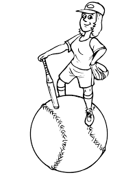 Baseball is one of the sports of a small ball game consisting of two opposing groups, with each group of 9 players. Printable Baseball Coloring Page Girl Standing On Giant Baseball Coloring Library