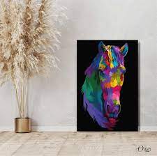 Colorful Horse Head Pop Art Single