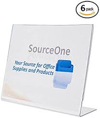 Check spelling or type a new query. Amazon Com Sourceone 6 Pack Landscape 11 X 8 1 2 Sign Holder Brochure Holder Clear Acrylic Office Products