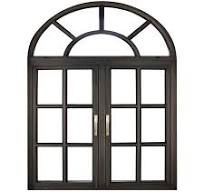 Modern Arched Top Aluminium windows Customize Exterior French Style Semi Arch Aluminum Glass Casement Window with Grill Design