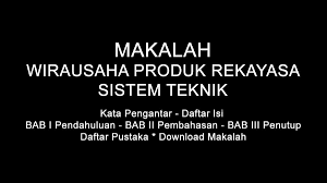 Contoh soal uts gasal mata pelajaran penataan produk kelas xii smk kurikulum 2013 revisi. Wirausaha Produk Rekayasa Sistem Teknik Doc Pdf Download Contoh Makalah Lengkap
