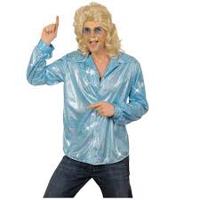 The top countries of supplier is china, from which the percentage. Deguisement Annees 70 Chemise Disco Bleue Jour De Fete Nouvel An Evenements