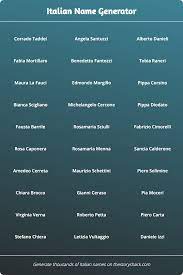 D'agostino italian from the given name agostino. Italian Name Generator 1000s Of Random Italian Names