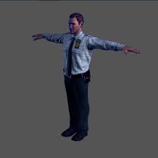 Animated Police Officer Rigged 3d Game Character Low Poly 3d Model Game Character Low Poly 3d Models Low Poly 3d