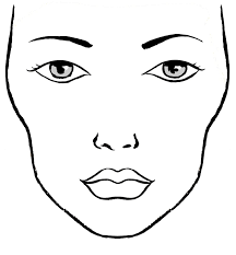 Blanco Facecharts To Create Makeup Looks On Paper Great For Makeup School Or Moodboards Print On Watercolor Pape Makeup Face Charts Face Chart Face Template