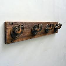 Modern Industrial Wall Mounted Four Hook Hat Rack In 2020 Industrial Home Design Modern Industrial Decor Industrial Wall