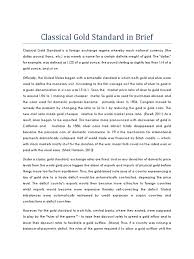 A website built to the w3c web accessibility standards. Classical Gold Standard In Brief Gold Standard Currency