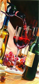 Wine Bar Painting By E Denis Wine Art Wine Art Wine Wine Tasting