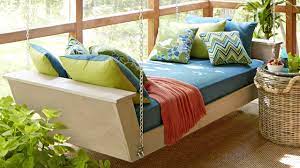 I mean really old, blue stripe ticking and , it takes. Hanging Daybed Plans Youtube